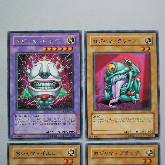 Yu-Gi-Oh Ojama King Black Yellow Green 4cards EE3-JP034 DP2-JP002 ~4 Japan c050 | Merry Japanese TCG Shop