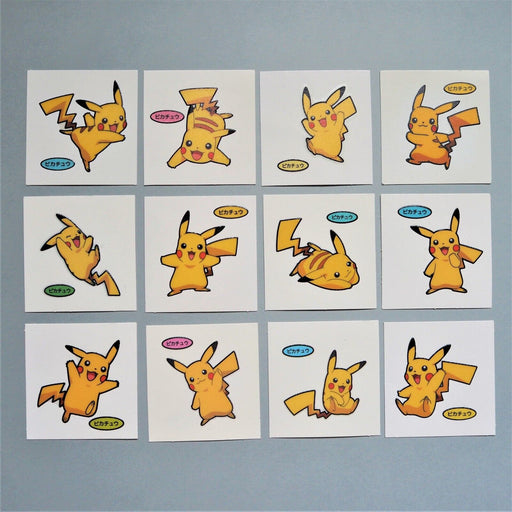 Pokemon Bread Deco Chara Seal Sticker Pikachu 12 stickers Japan d977 | Merry Japanese TCG Shop