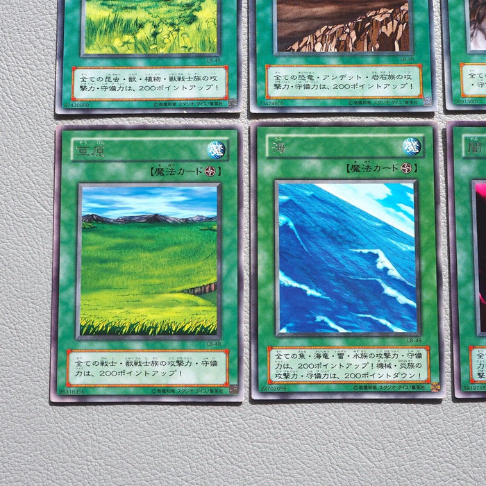 mountain field card yugioh Yu-Gi-Oh Wasteland Umi Sogen Forest Yami Old Field Mountain 6cards Jap