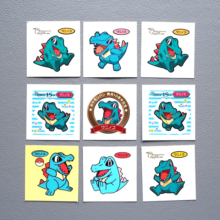 Pokemon Bread Deco Chara Seal Totodile 9 Stickers Japan g744 | Merry Japanese TCG Shop