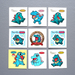Pokemon Bread Deco Chara Seal Totodile 9 Stickers Japan g744 | Merry Japanese TCG Shop