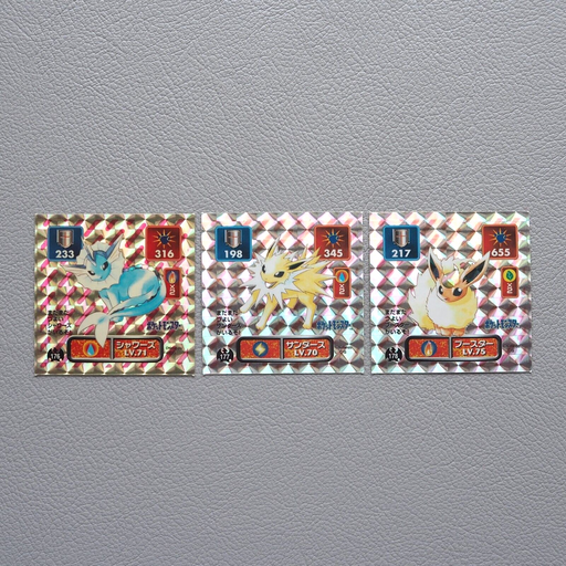 Pokemon AMADA Sticker Seal Vaporeon Jolteon Flareon Nintendo Japanese g989 | Merry Japanese TCG Shop