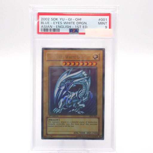 YuGiOh PSA9 Blue Eyes White Dragon SDK-001 Ultra 1st Edition Asian English PS123 | Merry Japanese TCG Shop