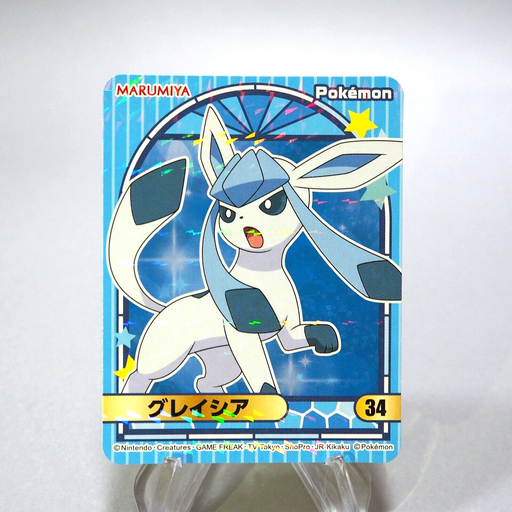 Pokemon Card Glaceon No.34 Seal Sticker MARUMIYA Nintendo Japanese g665 | Merry Japanese TCG Shop