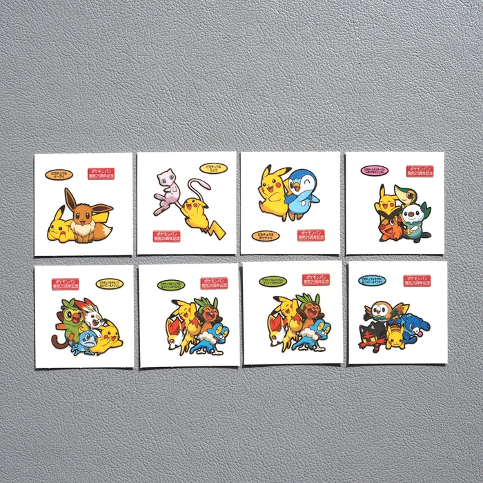 Pokemon Bread Deco Chara Seal Sticker Pikachu Eevee Mew 8 stickers Japanese h433 | Merry Japanese TCG Shop