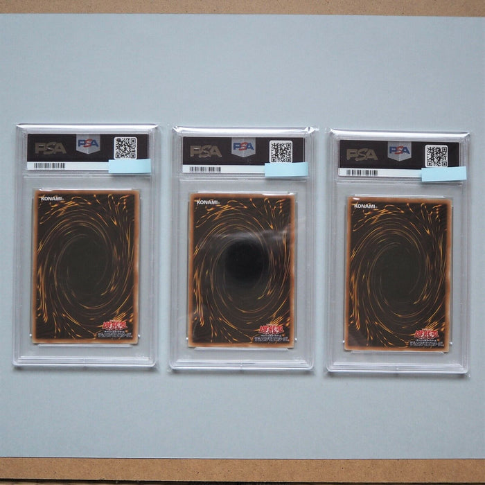 Yu-Gi-Oh PSA9 Dark Magician Blue Eyes Red Eyes LGB1 Premium Gold MINT Japan PS8 | Merry Japanese TCG Shop