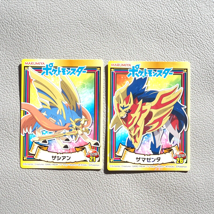 Pokemon Sealdass Zacian Zamazenta Holo Sticker MARUMIYA Japanese g143 | Merry Japanese TCG Shop