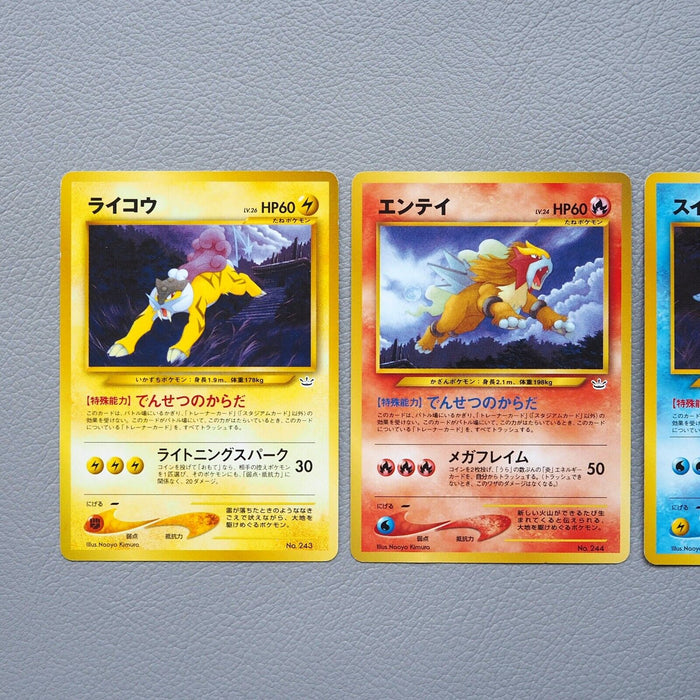 Pokemon Nintendo Card Raikou Entei Suicune Old Back 1996 Japanese g824 | Merry Japanese TCG Shop