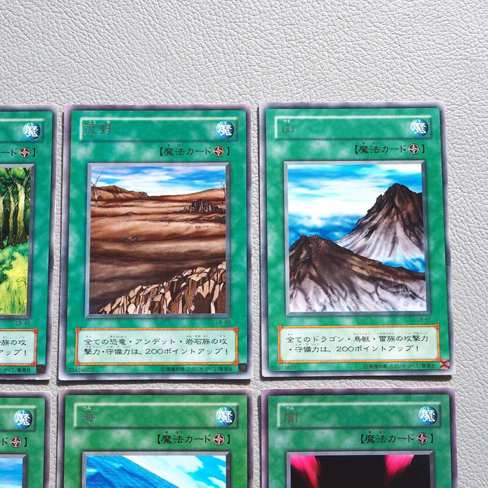 Yu-Gi-Oh Wasteland Umi Sogen Forest Yami Old Field Mountain 6cards Jap Yu-Gi-Oh Wasteland Umi Sogen Forest Yami Old Field Mountain 6cards Jap