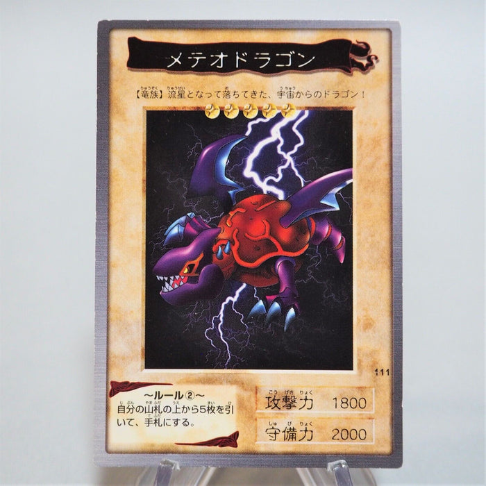 old japanese yugioh cards Yu-Gi-Oh yugioh BANDAI Meteor Dragon 111 1999 Common Old Card Japan d944