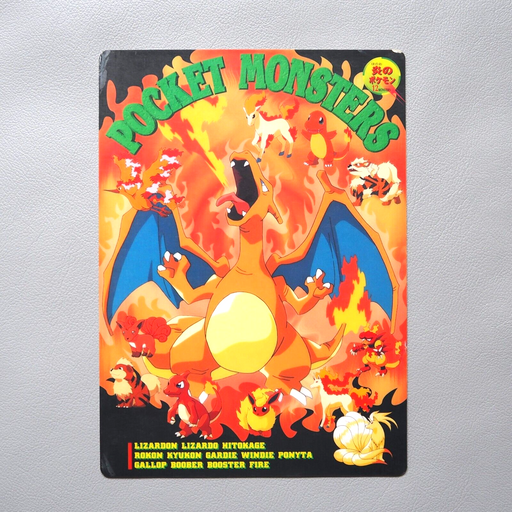 Pokemon Charizard Moltres Flareon Vintage Plastic Board Nintendo TOMY Japanese | Merry Japanese TCG Shop