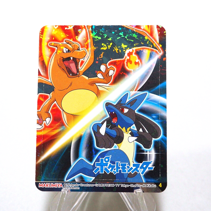 Pokemon Card Charizard Lucario No.4 Sticker MARUMIYA Nintendo Japanese g306 | Merry Japanese TCG Shop
