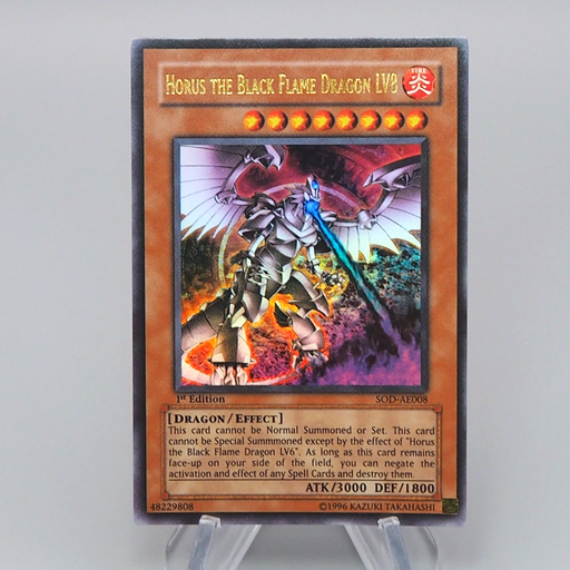 Yu-Gi-Oh Horus Black Flame Dragon LV8 SOD-AE008 1st Edition Asian Engl Yu-Gi-Oh Horus Black Flame Dragon LV8 SOD-AE008 1st Edition Asian Engl