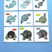 Pokemon Card Bread Deco Chara Sticker Geodude Graveler Golem 9set Japanese j395 | Merry Japanese TCG Shop