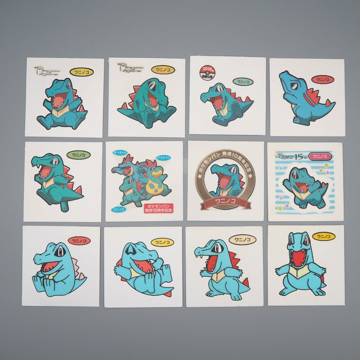Pokemon Card Bread Deco Chara Seal Sticker Totodile 12 set Japanese q5 Pokemon Card Bread Deco Chara Seal Sticker Totodile 12 set Japanese q5