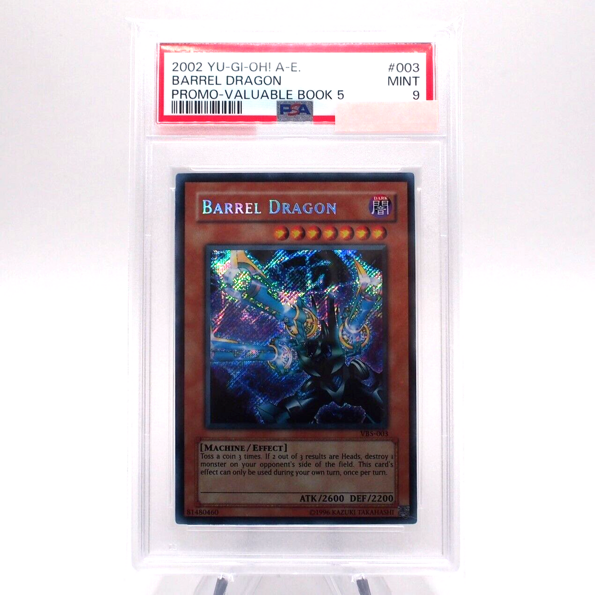 yugioh card barrel dragon Yu-Gi-Oh PSA9 Barrel Dragon Secret Rare VB5-003 Promo MINT Asian Engli