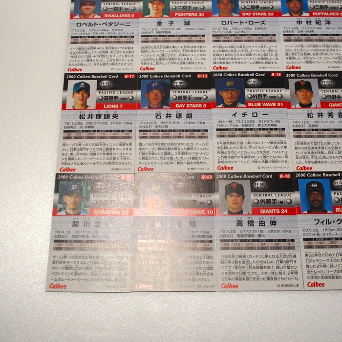 2000 Calbee Baseball Card 1999 Best Nine Complete Set of 19 Japanese Ichiro | Merry Japanese TCG Shop