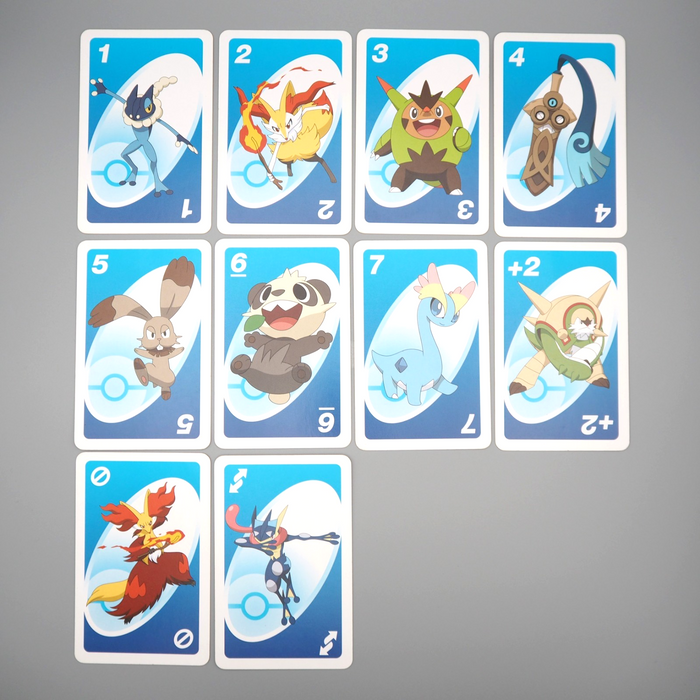 Pokemon Uno Playing Card Blue 10 Cards Set Excellent Greninja Japanese r248 | Merry Japanese TCG Shop