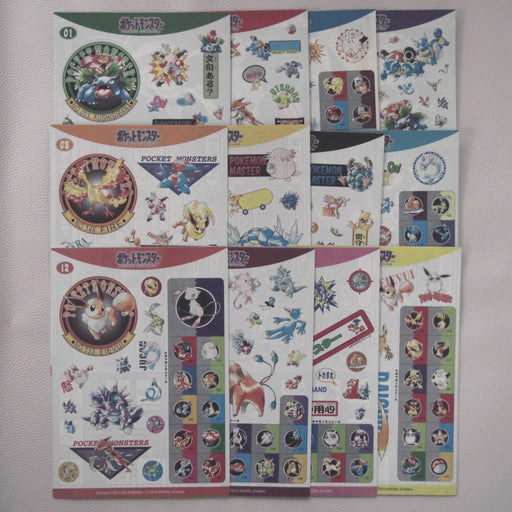 Pokemon Jumbo Sealdass No.1~12 Complete set BANDAI Sticker 1997 Japanese JB173 | Merry Japanese TCG Shop