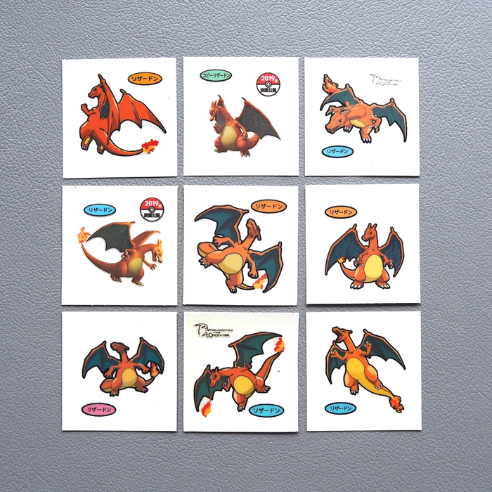 Pokemon Bread Deco Chara Seal Sticker Charizard 9stickers Japanese j453 | Merry Japanese TCG Shop