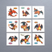 Pokemon Bread Deco Chara Seal Sticker Charizard 9stickers Japanese j453 | Merry Japanese TCG Shop