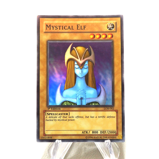 Yu-Gi-Oh Mystical Elf LOB-062 1st Edition Super Rare EX-VG Asian English j336 | Merry Japanese TCG Shop