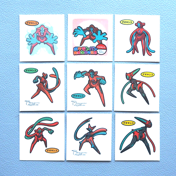 Pokemon Card Bread Deco Chara Seal Sticker Deoxys 9set Japanese j601 | Merry Japanese TCG Shop