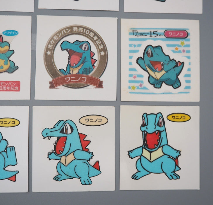 Pokemon Card Bread Deco Chara Seal Sticker Totodile 12 set Japanese q561 | Merry Japanese TCG Shop