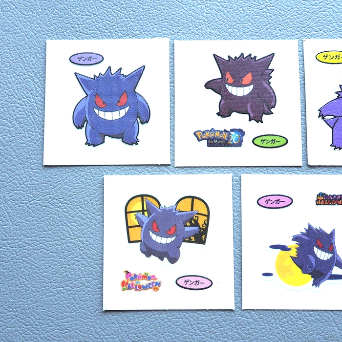 Pokemon Card Bread Deco Chara Seal Sticker Gengar 5set Japanese j393 | Merry Japanese TCG Shop