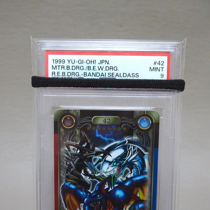 Yu-Gi-Oh Sealdass Sticker PSA9 MINT Blue Eyes Red Eyes Holo No.42 Japanese PS295 | Merry Japanese TCG Shop