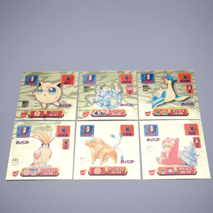 Pokemon AMADA Sticker Seal Jigglypuff Lapras Pidgeot Gold 6 set NM Japanese r795 | Merry Japanese TCG Shop