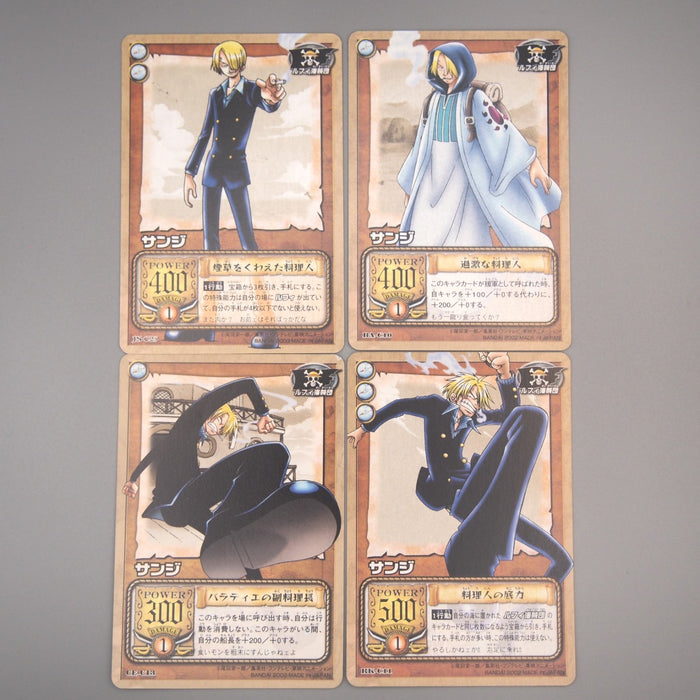 One Piece Card Sanji 4Cards set Common Carddass EX 2002 NM Japanese u521 | Merry Japanese TCG Shop