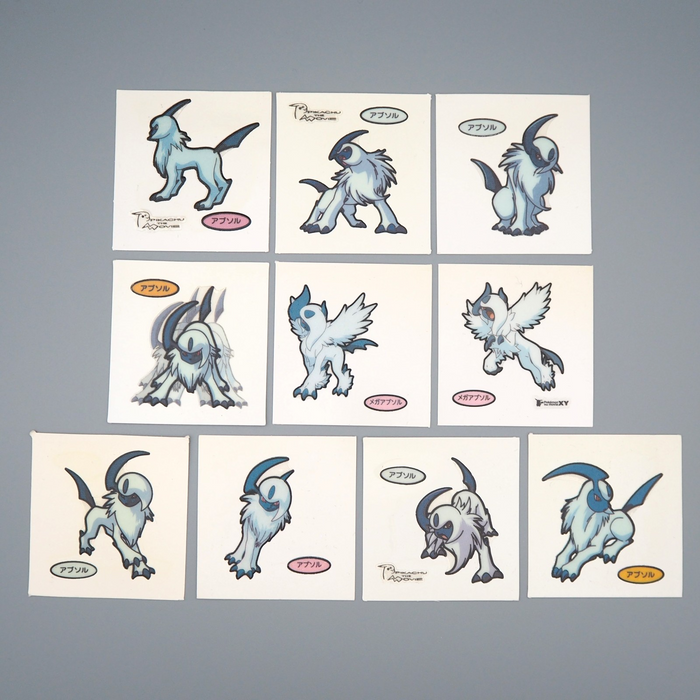 Pokemon Card Bread Deco Chara Seal Sticker Absol 10 set Japanese q562 | Merry Japanese TCG Shop