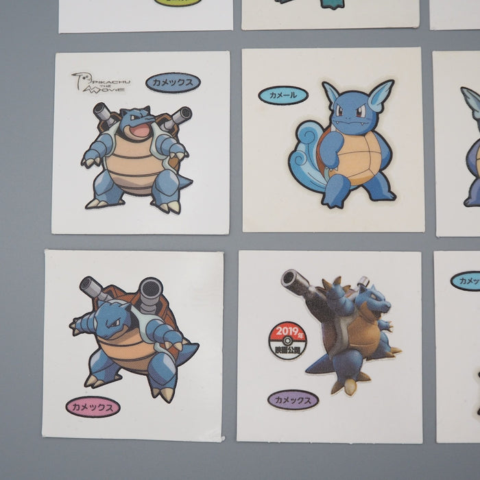 Pokemon Card Bread Deco Chara Seal Sticker Blastoise 12 set Japanese q556 | Merry Japanese TCG Shop