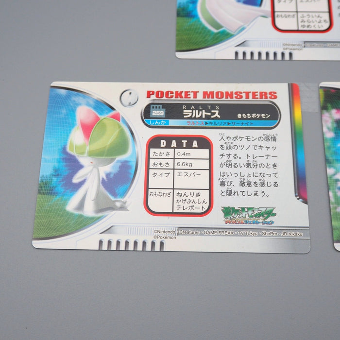 Pokemon Card Zukan Carddass 3set Ralts Kirlia Gardevoir Holo Rare Japanese n287 | Merry Japanese TCG Shop