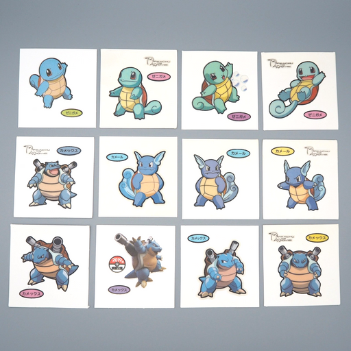 Pokemon Card Bread Deco Chara Seal Sticker Blastoise 12 set Japanese q556 | Merry Japanese TCG Shop