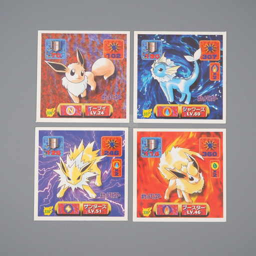 Pokemon AMADA Sticker Seal Eevee Vaporeon Jolteon Flareon Nintendo Japanese q514 | Merry Japanese TCG Shop