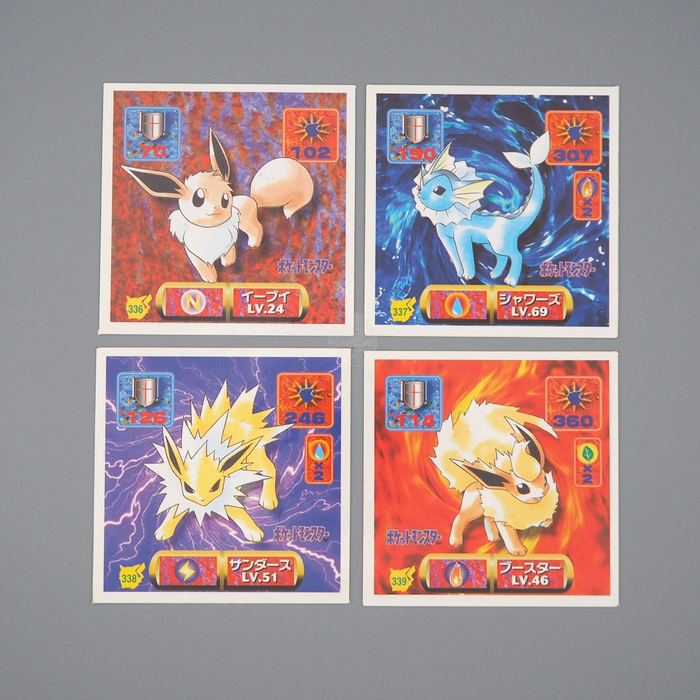 Pokemon AMADA Sticker Seal Eevee Vaporeon Jolteon Flareon Nintendo Japanese q514 | Merry Japanese TCG Shop