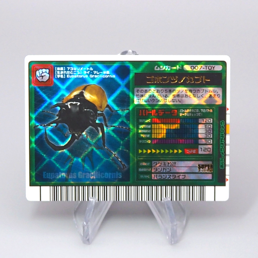 Mushiking Eupatorus gracilicornis Mushi Card 007-TOY 2004 M-NM Japanese r342 | Merry Japanese TCG Shop