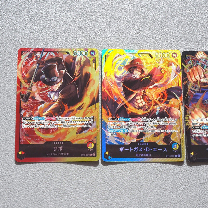 One Piece Card Luffy Ace Sabo 3set ST13-001 ST13-002 ST13-003 MINT Japanese k407