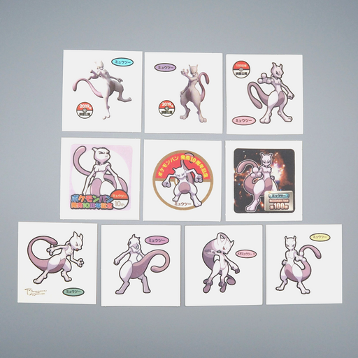 Pokemon Card Bread Deco Chara Seal Sticker Mewtwo 10 set Japanese q559 | Merry Japanese TCG Shop