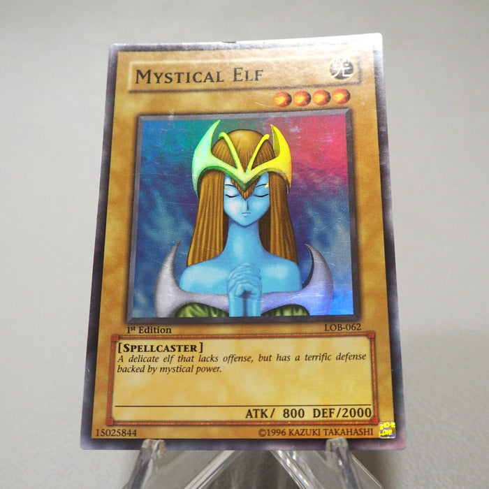 Yu-Gi-Oh Mystical Elf LOB-062 1st Edition Super Rare EX-VG Asian English j336 | Merry Japanese TCG Shop