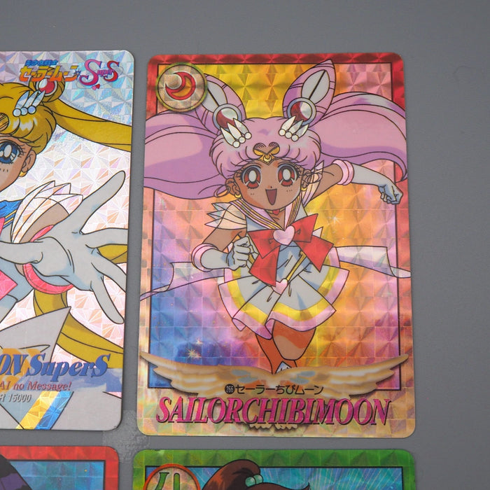 Sailor Moon Carddass 4 Card Mars Jupiter Chibi Moon AMADA Toei N-E Japanese r468 | Merry Japanese TCG Shop