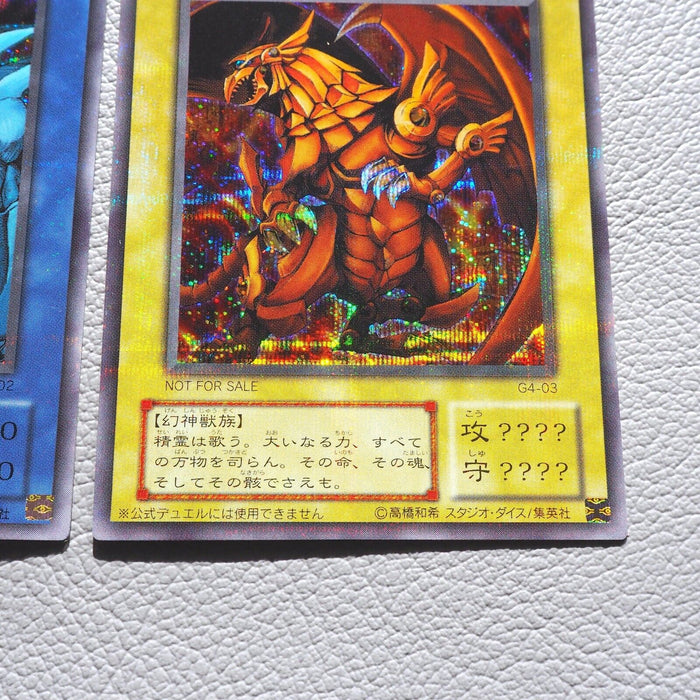 Yu-Gi-Oh Egyptian God Slifer Obelisk Ra G4-01 G4-02 G4-03 3set NM Japanese k244