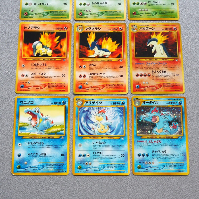 Pokemon Card Chikorita Cyndaquil Totodile 9cards Old Back 1996 Japanese j793 | Merry Japanese TCG Shop