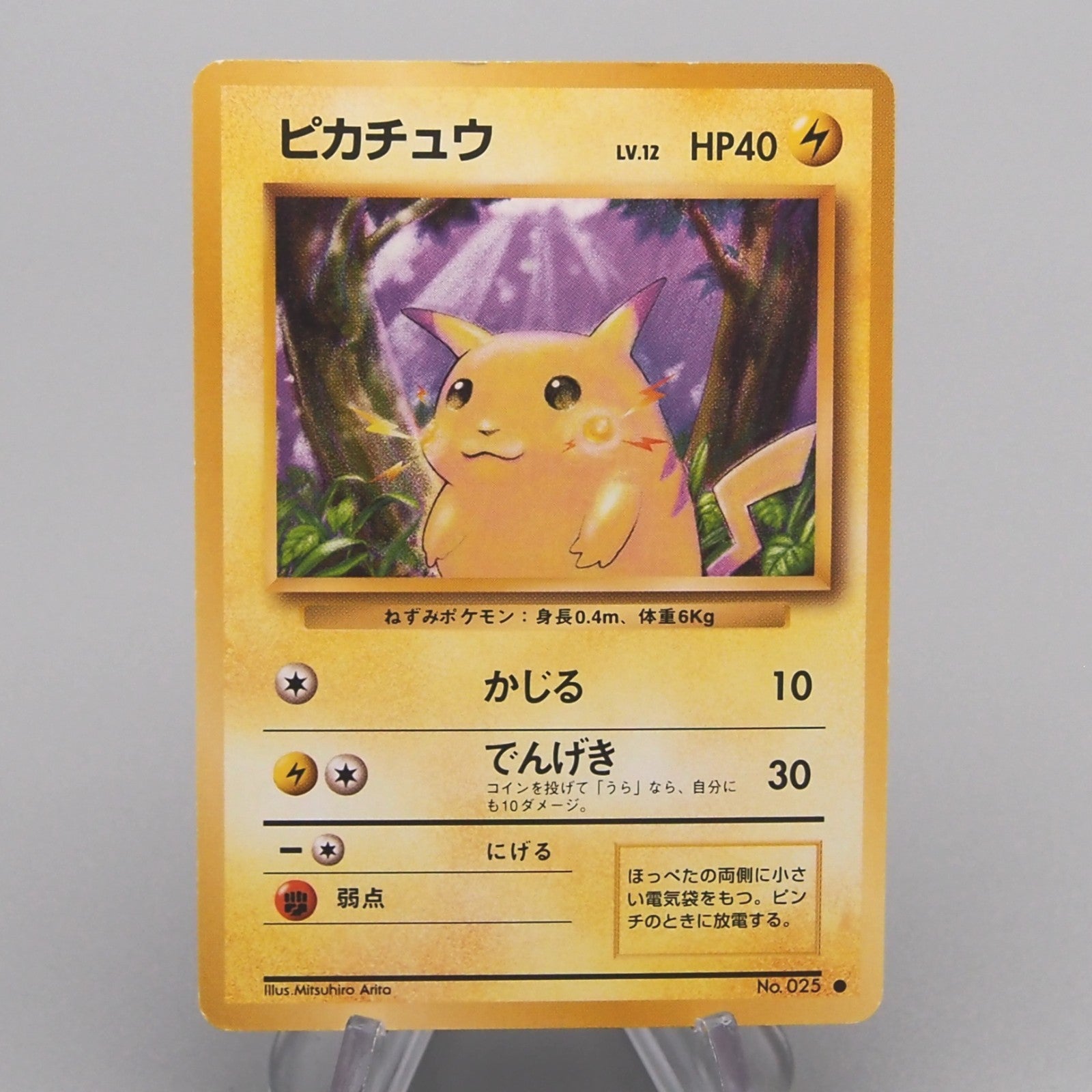 Pokemon Card Pikachu LV.12 No.025 Old Back Common 1996 EX Japanese y56