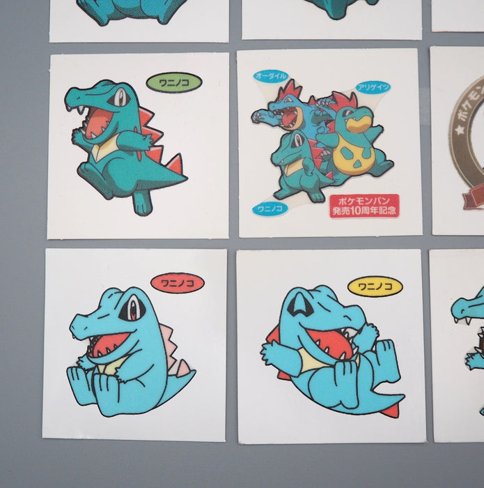 Pokemon Card Bread Deco Chara Seal Sticker Totodile 12 set Japanese q561 | Merry Japanese TCG Shop