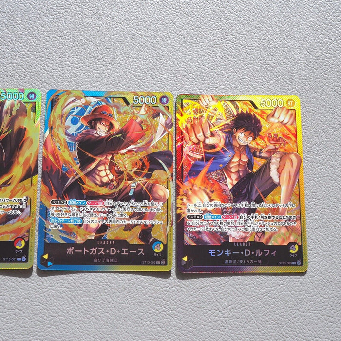 One Piece Card Luffy Ace Sabo 3set ST13-001 ST13-002 ST13-003 MINT Japanese k407