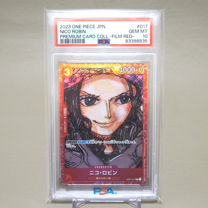 One Piece Card PSA10 Nico Robin OP01-017 R FILM RED Promo 2023 Japanese PS315 | Merry Japanese TCG Shop
