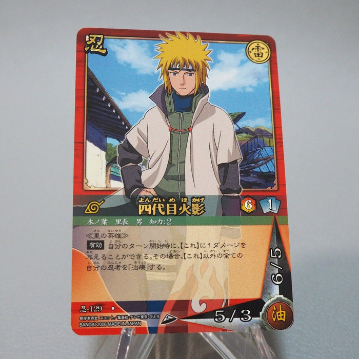 NARUTO CARD GAME 4th Hokage Namikaze Minato Ninja 129 Rare NM Japanese i842